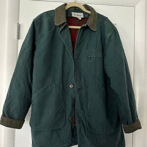 Vintage L.L. Bean Field Barn Chore Jacket Green size M TALL